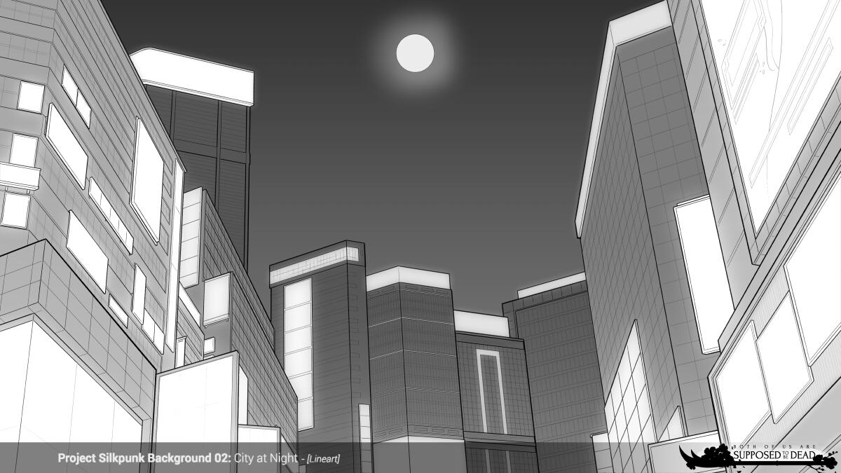 Exterior, lineart & values ('Both of Us are Supposed to be Dead' by Apricity Studios)